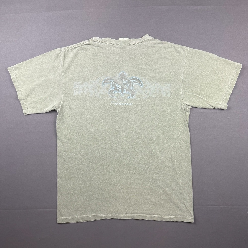 Chroma Zone by Anvil Hawaii Honu Isle Sea Turtle T-Shirt Mens Small Green - Picture 8 of 8